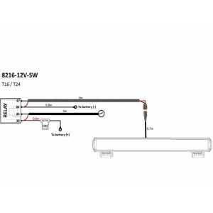 Wiązka do montażu 1 lampy LAZER (seria T-16, T-24) - z włącznikiem