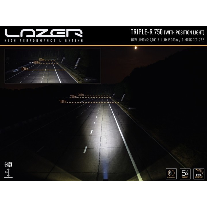 LAZER TRIPLE-R 750 ze światłami pozycyjnymi - black