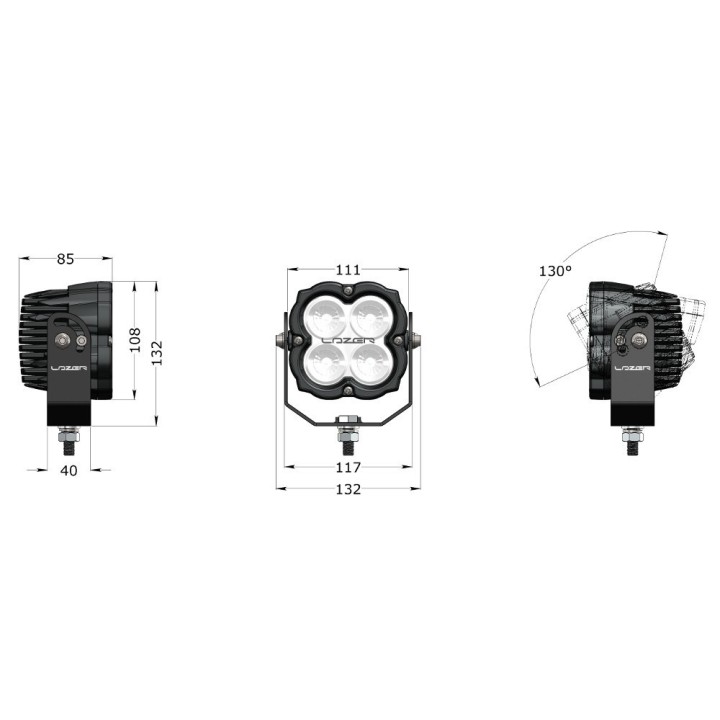 Lampa robocza LED LAZER UTILITY 45 New Generation