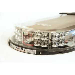 Lampa zespolona Haztec Xpert Corner LED, 1229mm, 12/24V, 4x narożne + 8x środkowe pomarańczowe/niebieskie moduły LED, przezroczy