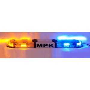 Lampa zespolona Haztec Xpert Corner LED, 1229mm, 12/24V, 4x narożne + 8x środkowe pomarańczowe/niebieskie moduły LED, przezroczy