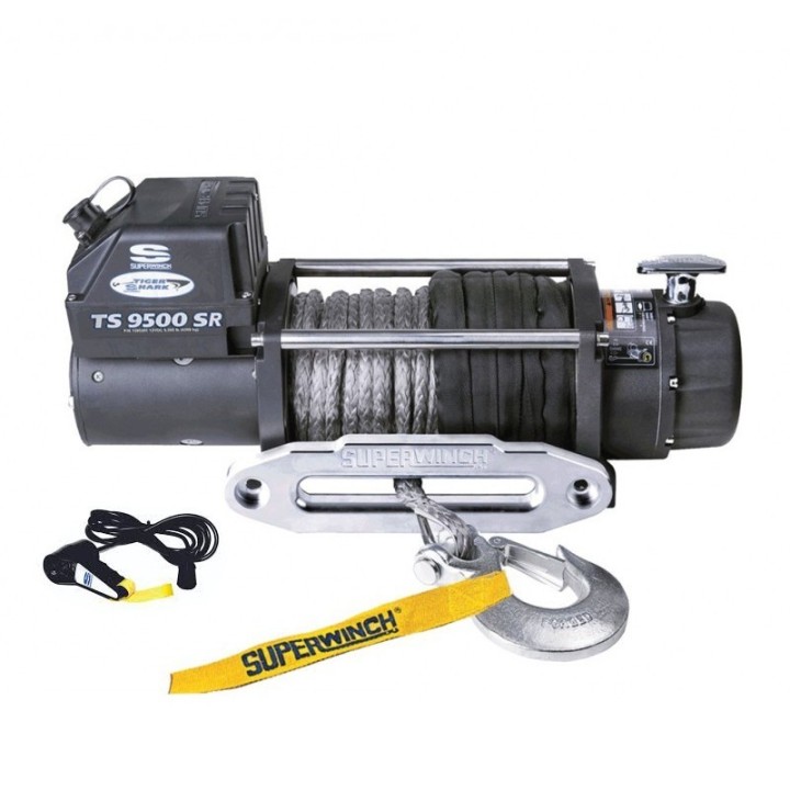 Wyciągarka TigerShark 9500 12V z liną syntetyczną