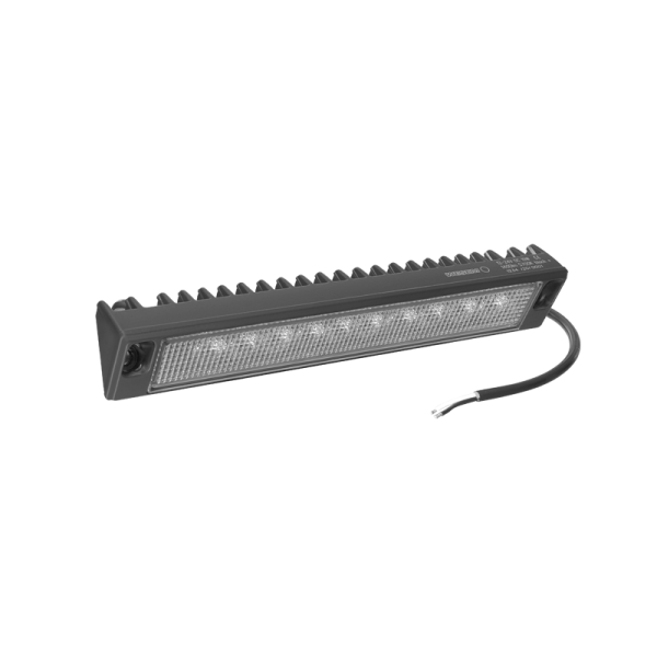 Lampa robocza, "karetkowa", 9 xLED 19W, 12/24V, 1400 lm, czarna obudowa