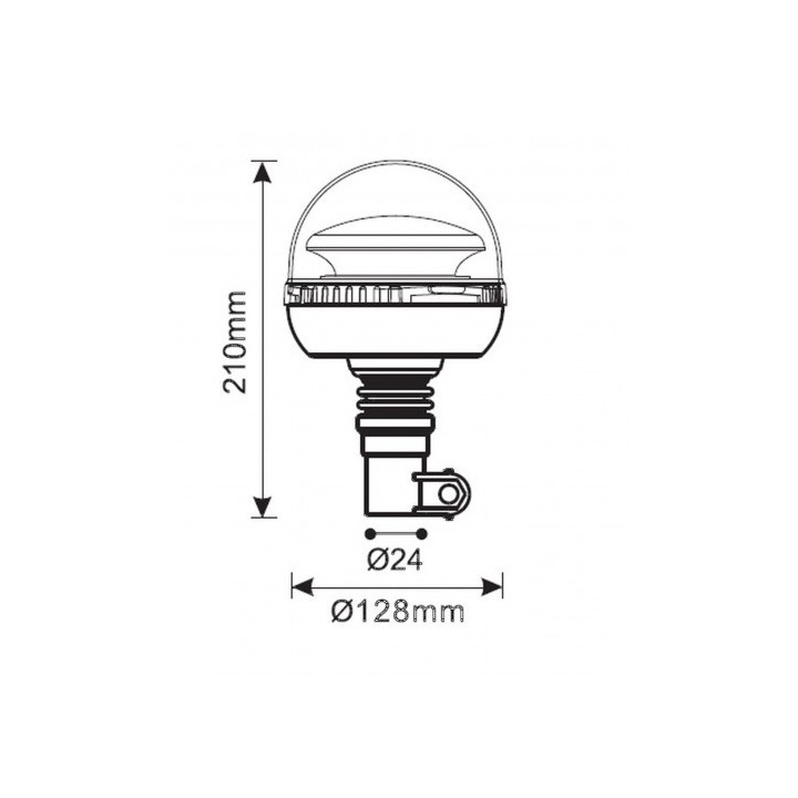 Lampa błyskowa LED R65 R10 flex 12/24V L1406-ALR-2