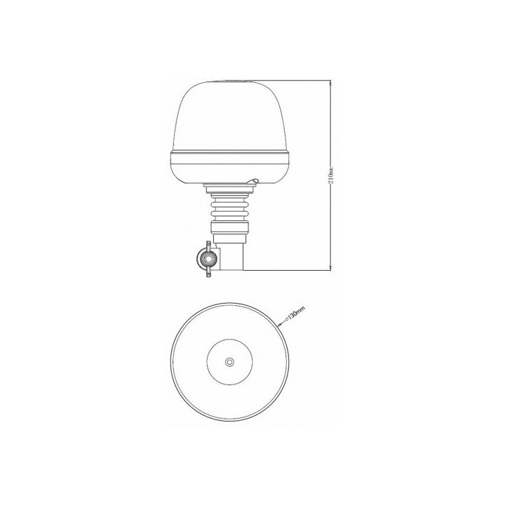 Lampa błyskowa 28W 10x LED trzpień 7 błysków