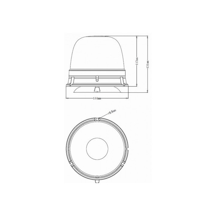 Lampa błyskowa 28W 10x LED magnes 7 błysków