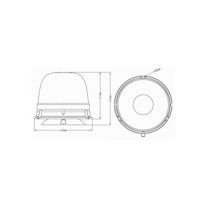Lampa błyskowa 28W 10x LED magnes 7 błysków