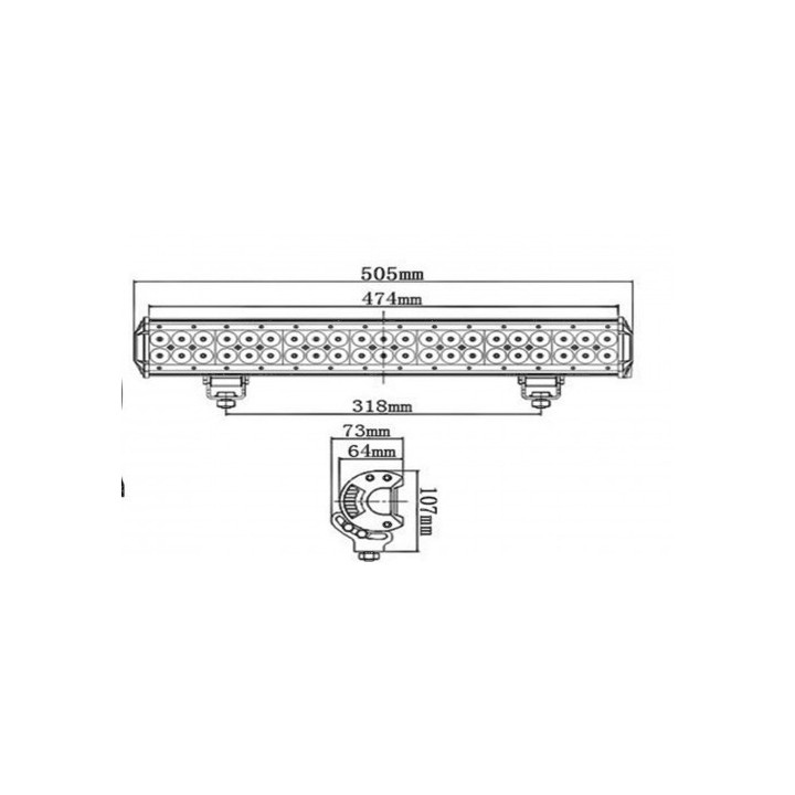 Panel LED 126W 505mm