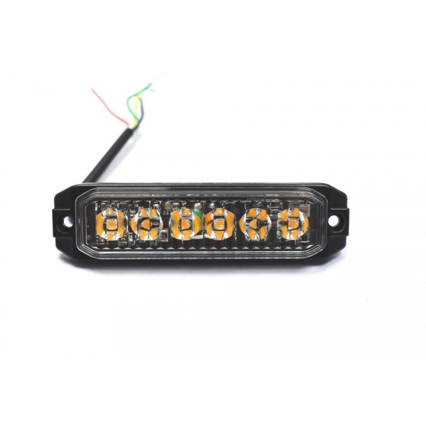Lampa kierunkowa MicroLED F6  pomarańczowa , powierzchniowa, 12/24V, R65