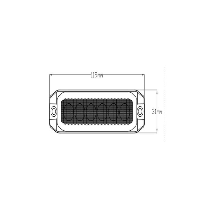 Lampa kierunkowa MicroLED F6  pomarańczowa , powierzchniowa, 12/24V, R65