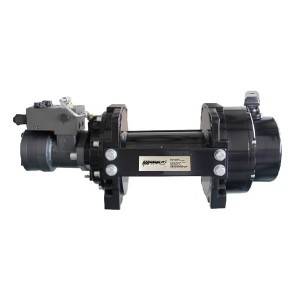 Hydraulic winch PWH10000 PRO EN14492-1 with steel rope, hook and tensioner