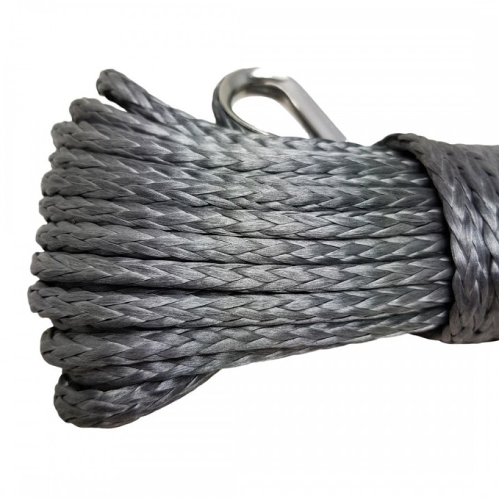 Lina syntetyczna 5 mm x 15 m, Gray z kauszą, MBL  2,9T