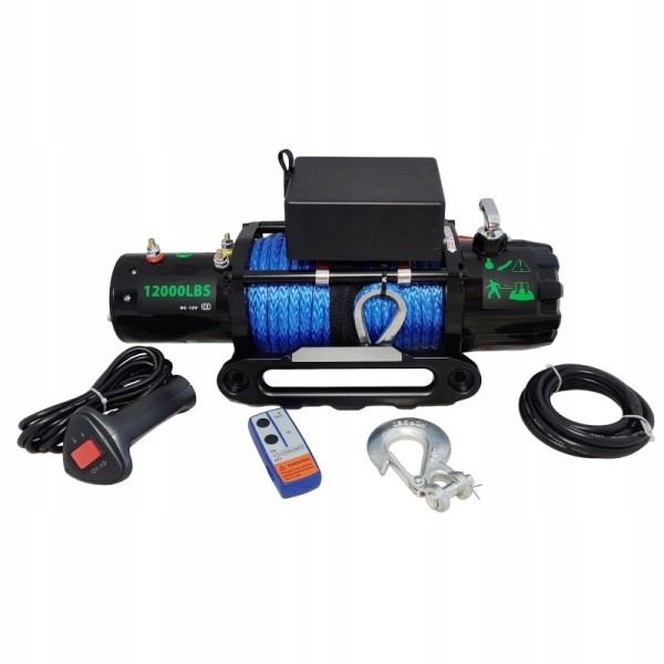 W12000SR 12000lbs 12V electric winch with synthetic rope