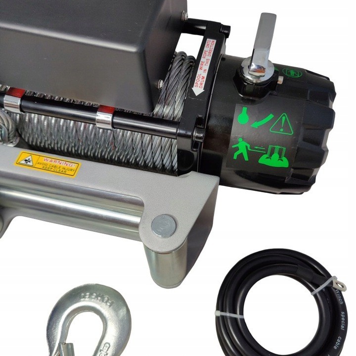 Car electric winch 12 V 12000 lbs with wireles controll steel rope