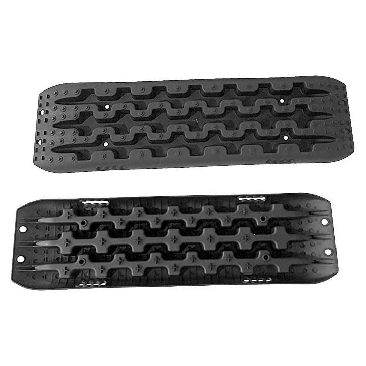 2 Stück Sandbleche Traktionsmatte Schwarz