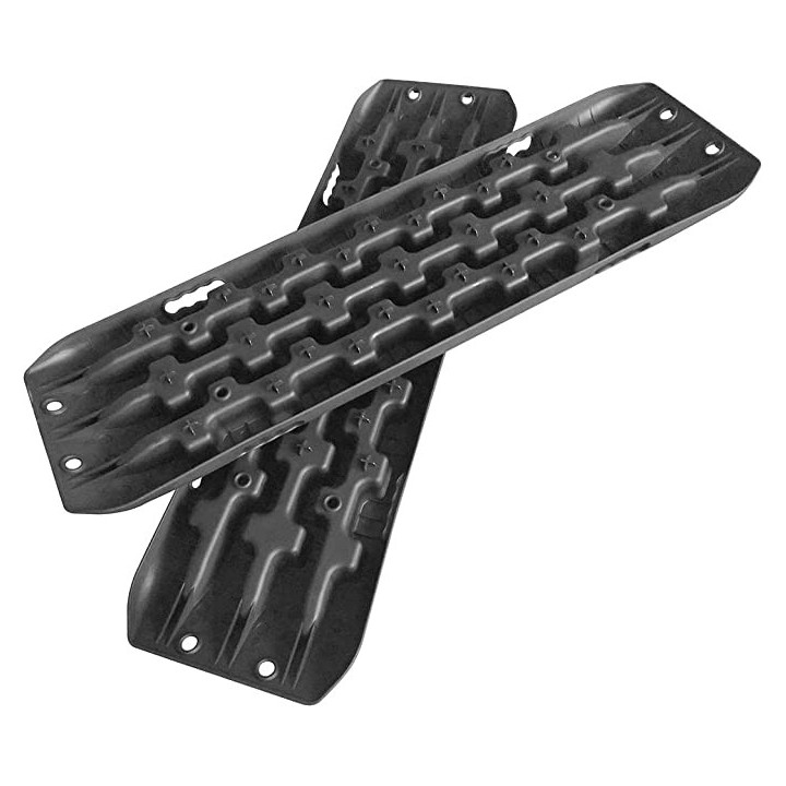 2 Stück Sandbleche Traktionsmatte Schwarz