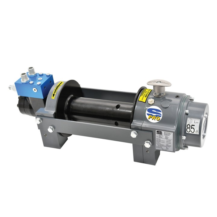 Hydraulic winch Superwinch H8P-PRO with a long drum