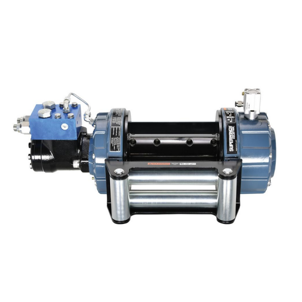 Wyciągarka hydrauliczna SI8000 PRO EN 14492-2 sprzęgło pneumatyczne, krótki bęben, prowadnica rolkowa