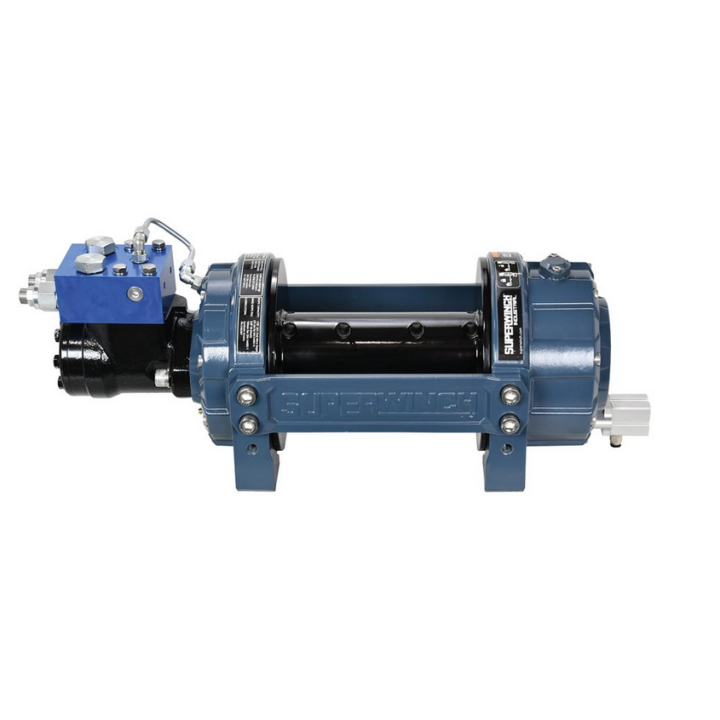 Wyciągarka hydrauliczna SI10000 PRO EN 14492-2 sprzęgło pneumatyczne, krótki bęben, prowadnica rolkowa