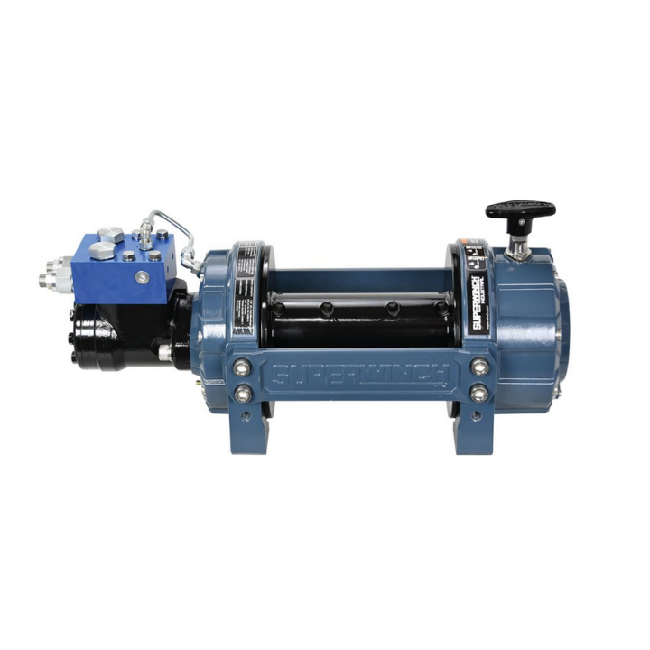 Wyciągarka hydrauliczna SI10000 PRO EN 14492-2 sprzęgło manualne, krótki bęben, prowadnica rolkowa