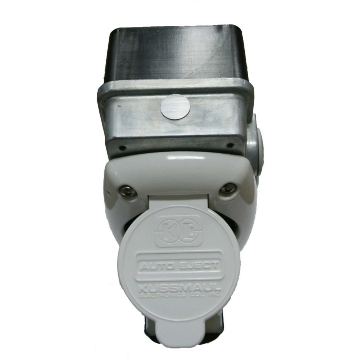 Szybki Wyjazd KUSSMAUL Super Auto Eject - wtyczka i gniazdo automatyczne 230V AC, 15A, 12 VDC , biała klapka