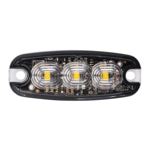 Lampa kierunkowa 3x 8W LED, pomarańczowa, powierzchniowa, 12/24V, R65, R10
