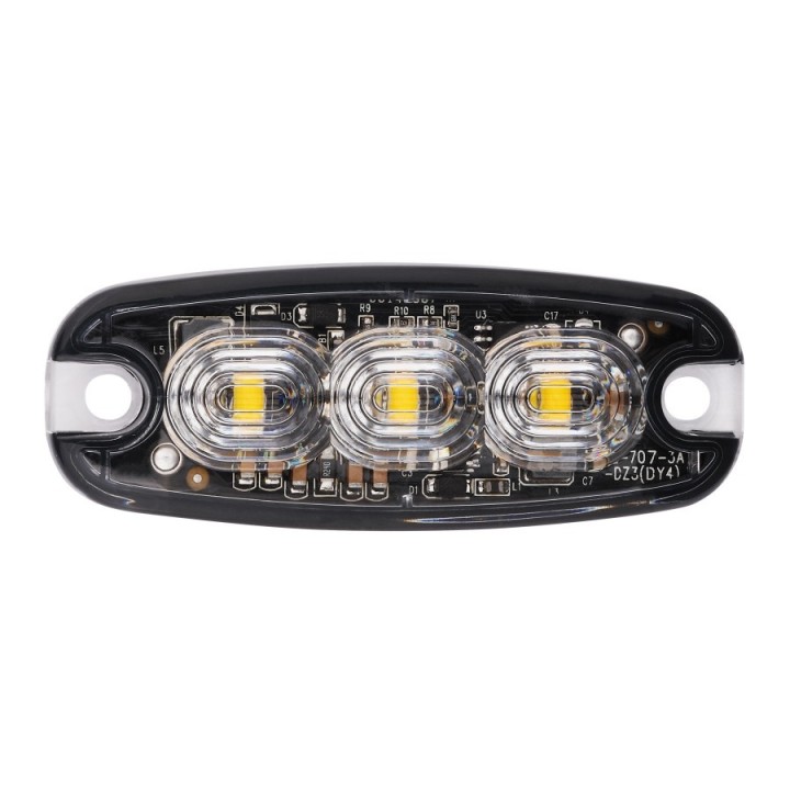 Lampa kierunkowa 3x 8W LED, pomarańczowa, powierzchniowa, 12/24V, R65, R10