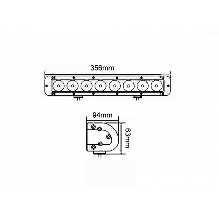 Panel ledowy 8x LED  12 V/24 V