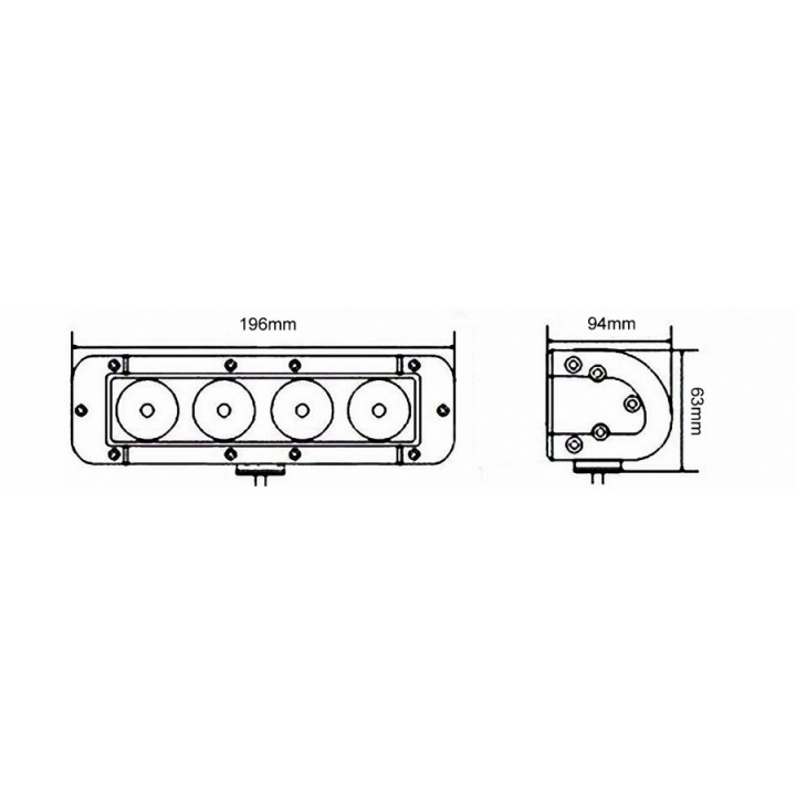 Panel ledowy 4x LED 12 V/24 V