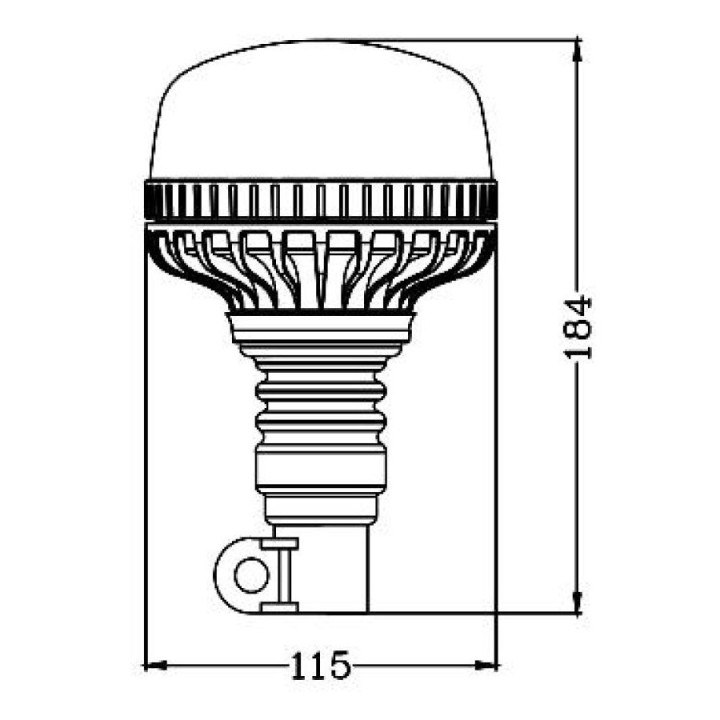 Lampa błyskowa 36x LED, mocowanie flex  12 V/24 V, pomarańczowa, 1 błysk