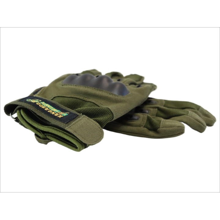 Rękawice ochronne z logo Kangaroo Winch MIL zielone