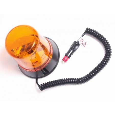 Pojedyncza lampa rotatorowa, LAP 260, 12/24V, mocowanie magnetyczne, pomarańczowa, bez żarówki, przewód 2,10m