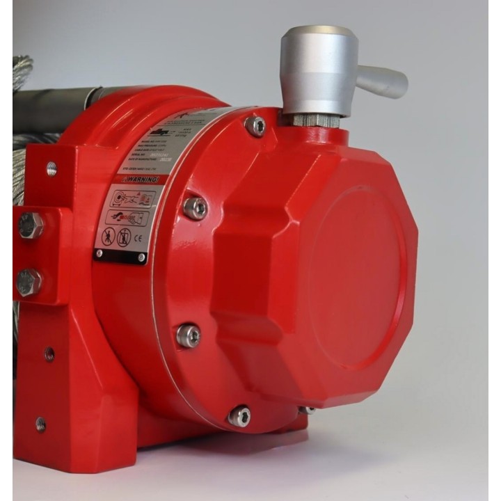Wyciągarka hydrauliczna PWH15000 PRO EN14492-1 z liną stalową, hakiem i napinaczem