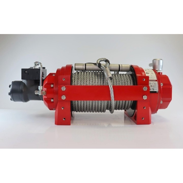 Hydraulische Winde PWH15000 PRO EN14492-1 mit Spanner, Drahtseil und Haken