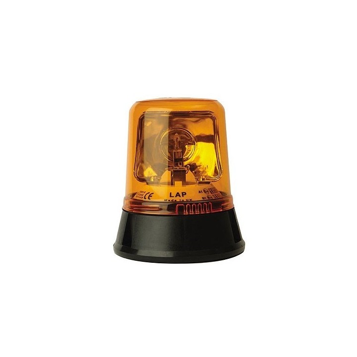 Pojedyncza lampa rotatorowa LAP 255, 12/24V, mocowanie 3pkt, pomarańczowa, bez żarówki