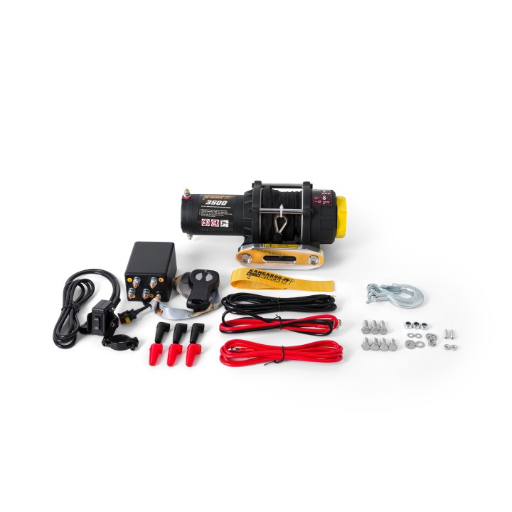 Kangaroowinch K3500SR 12V with synthetic rope and remote controller