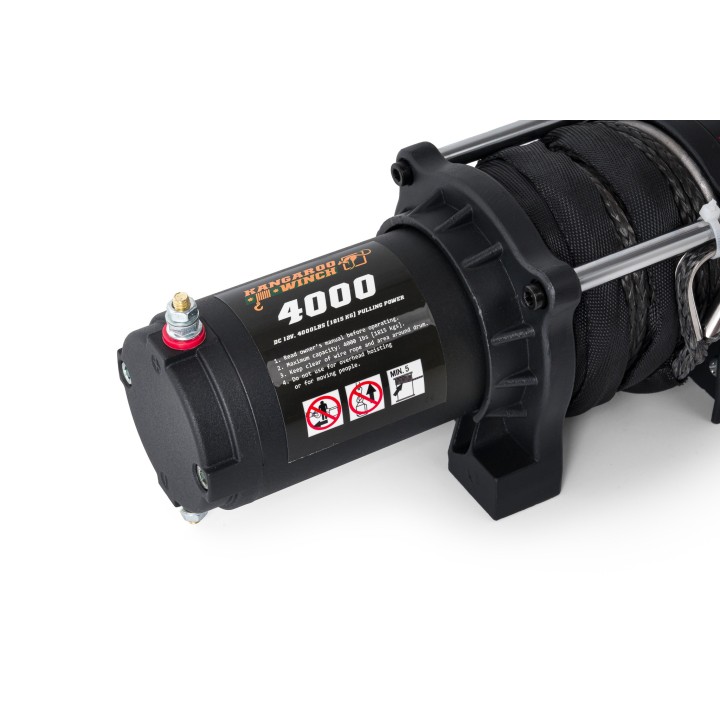 Kangaroowinch K4000SR 12V with synthetic rope and remote controller