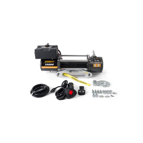 Kangaroowinch K13000 12V without rope, aluminium hawse