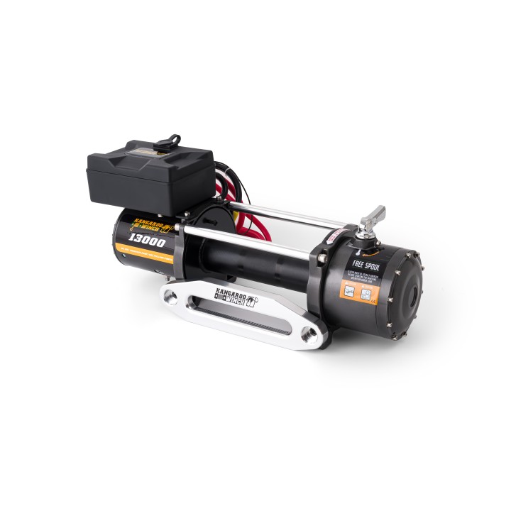 Wyciągarka elektryczna Kangaroowinch K13000 12V bez liny z prowadnicą ślizgową