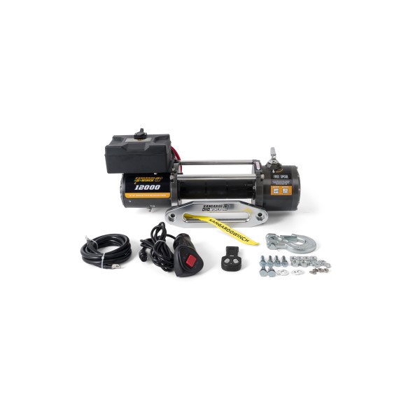 Kangaroowinch K12000 12V without rope with aluminium hawse