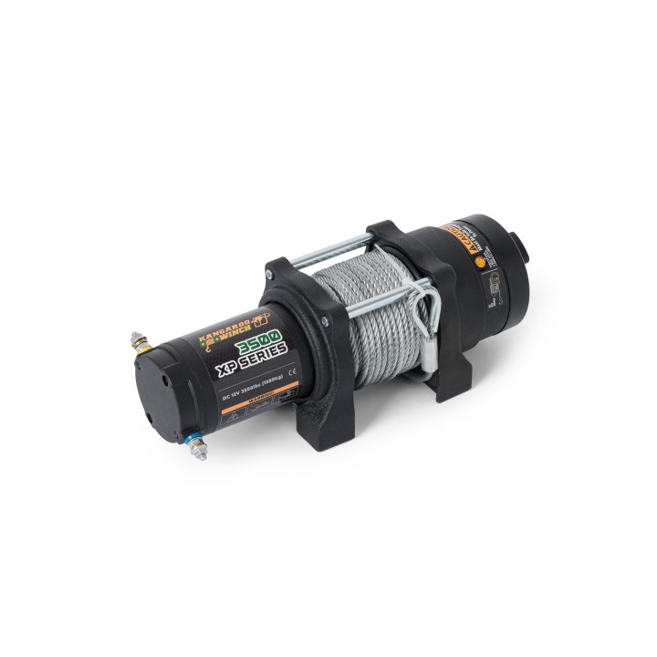 Electric winch K3500XP 3500 lbs 12V steel rope, gear ratio140:1 IP68