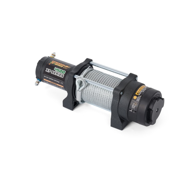 Electric winch K4500XP 4500 lbs 12V steel rope, gear ratio191:1 IP68