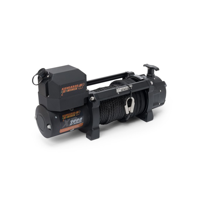 K7000XP 12V winch with synthetic rope and 104:1 wireless control