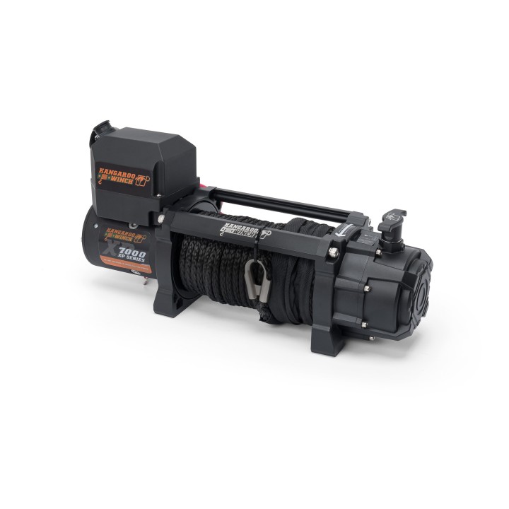 K7000XP 12V winch with synthetic rope and 104:1 wireless control