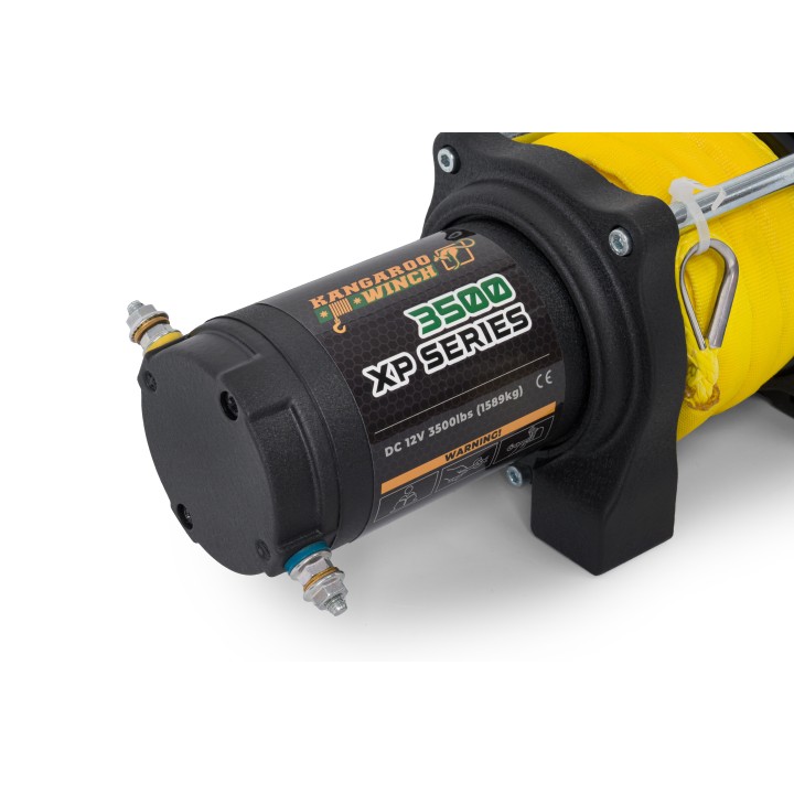 Electric winch K3500XP 3500 lbs 12V synthetic rope, gear ratio140:1 IP68