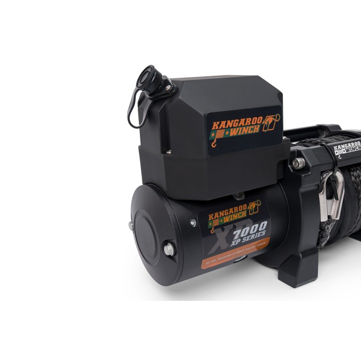 K7000XP 12V winch with synthetic rope and 104:1 wireless control