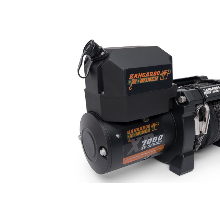 K7000XP 12V winch with synthetic rope and 104:1 wireless control