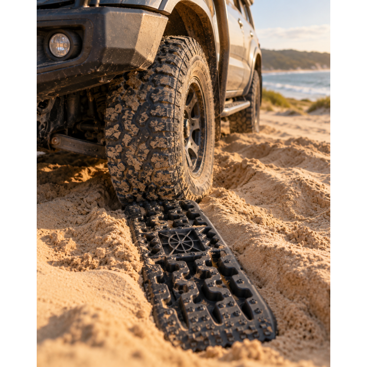 Sand traps, mud ramps, black set 2 pcs recovery boards