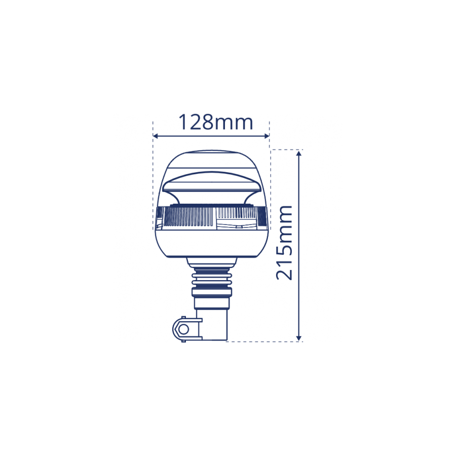 Pojedyncza lampa LAP LTB-020 LED 12/24V, mocowanie magnetyczne, pomarańczowa