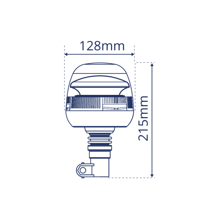 Pojedyncza lampa LAP LTB-020 LED 12/24V, mocowanie magnetyczne, pomarańczowa